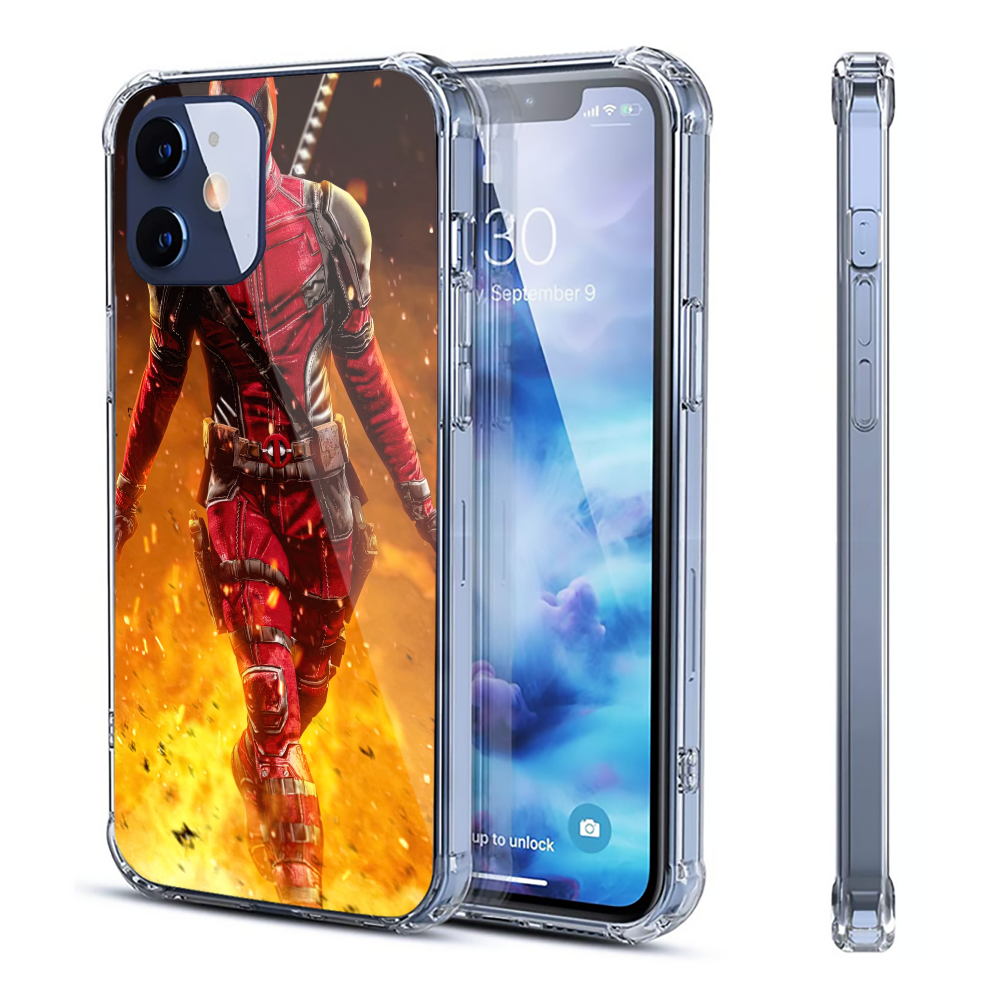 （画像用） Deadpool デッドプール 【iPhone 12シリーズ対応】透明スマホケース（クリアソフトケース）